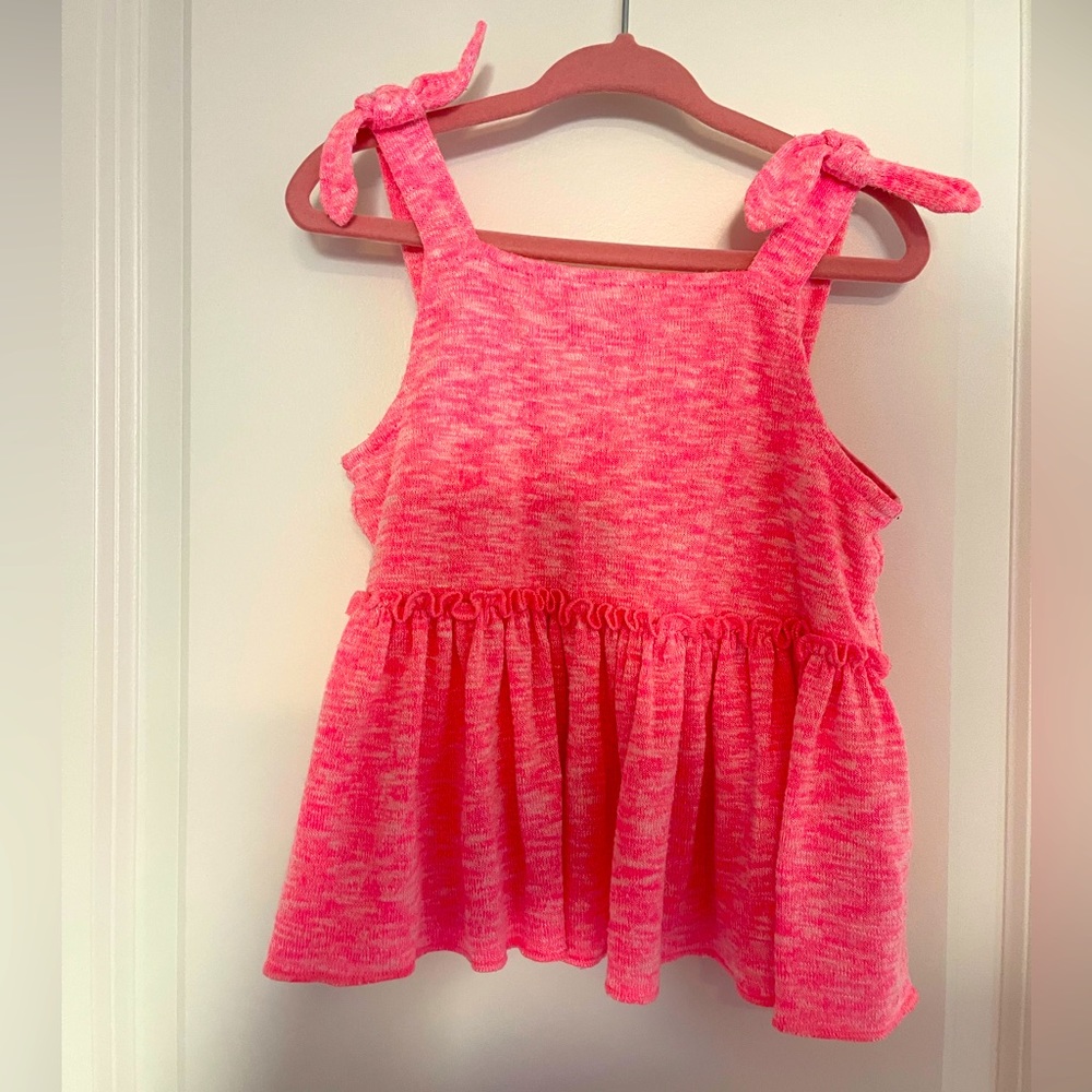 Crewcuts (J.Crew) Flowy Pink Tanktop With Bow Straps: 3T